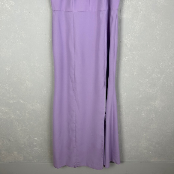Bella Bridesmaids size 16R maxi dress BB122 pale purple P537 side slit NEW - Picture 4 of 14